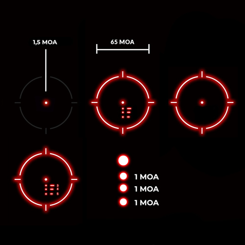 Holosun - Закритий коліматор ARO EVO - Red Dot - Сонячна панель - Holosun SPR - Чорний - ARO-EVO-SPR-RD