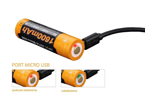 Fenix - Літій-іонна батарея 14500 1600 мАг 1,5 В - USB - ARB-L14U