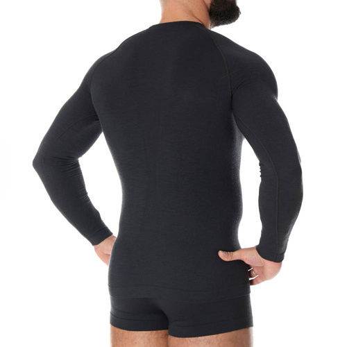 Brubeck - Термофутболка з довгим рукавом Active Wool Merino - Black - LS12820