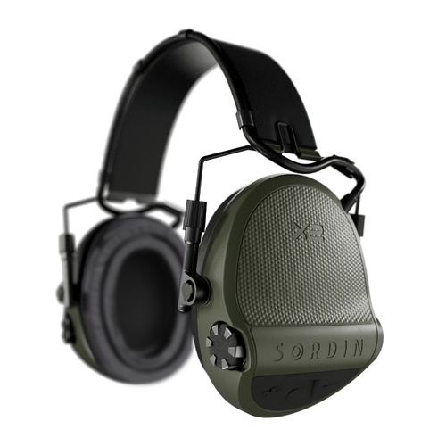 Sordin - Активні протишумні навушники Supreme X2 - Наголов'я - Гелеві вкладиші - Зелений - 301006-10G