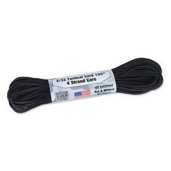 Atwood Rope MFG - Тактичний шнур 3/32 - 2,2 мм - Чорний - 30,48м