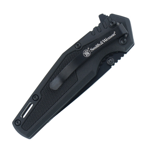 Smith & Wesson - Складаний ніж SWAT з пружинним механізмом - 7Cr - чорний - 1209513