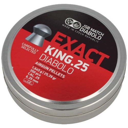 JSB - Куля для пневматичної гвинтівки Diabolo Exact King - 6,35 мм - 350 шт. - 546298-350