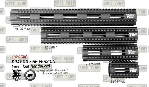 MadBull - Łoże Dragon Fire 100% CNC Handguard Rail 7.125 дюйма