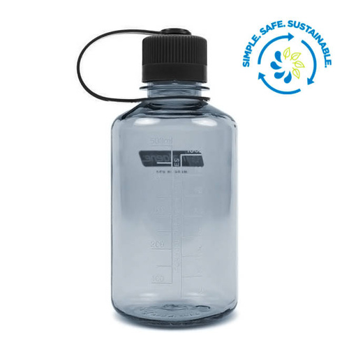Nalgene - Пляшка для води Narrow Mouth Sustain 16 унцій - різьба 38 мм - 620 мл - сіра - 2021-1032