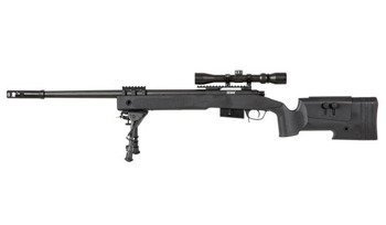 Specna Arms - Replika karabinu snajperskiego SA-S03 CORE™ z lunetą i dwójnogiem - Czarny