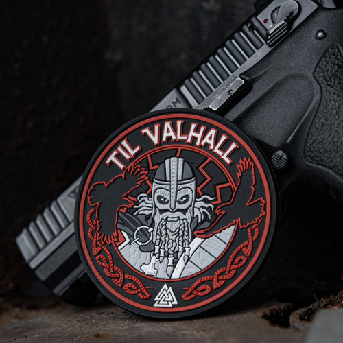 M-Tac - Нашивка 3D ПВХ Til Valhall - чорний / червоний - 51142332