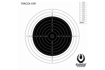 Range Solutions - Мішень для спортивної гвинтівки KSP 50м - 100 шт - 200x200 мм - білий - RAN-14-027077