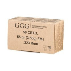 Набої до гвинтівки GGG .223 Rem 55 гр / 3,56 гр FMJ - 50 набоїв - GPR11