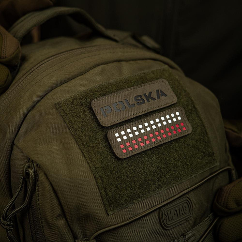 M-Tac - Польська нашивка 25х80 - Laser Cut - Black / Ranger Green - 51004123