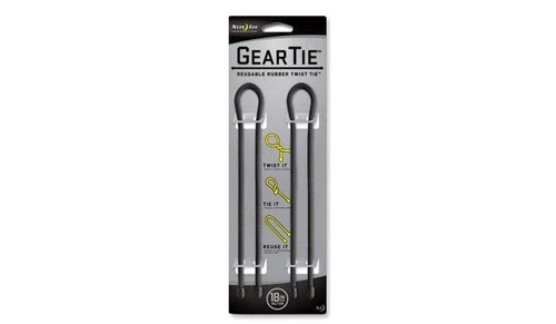 Nite Ize - Gear Tie 18" Еластична краватка. - Чорний - 2Pack - GT18-2PK-01