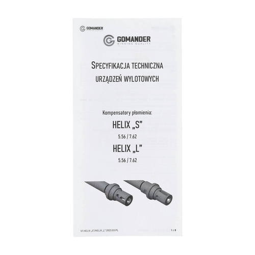 Gomander - Компенсатор полум'я Helix - 5,56 мм - 1/2x28 UNEF-5 - чорний - TB0.9613