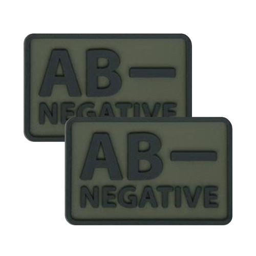 Helikon - Naszywka PVC - Grupa Krwi - AB- NEG - Olive Green - 2szt.