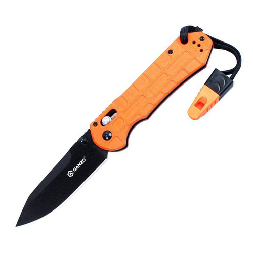 Ganzo - Складний ніж EDC G7453P зі свистком - G-lock - 440C - G7453P-OR-WS