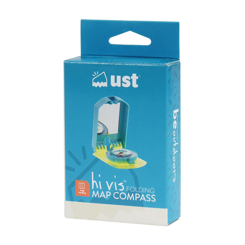 UST - Картовий компас з дзеркалом Hi Vis Folding Map Compass - синій - 1156797