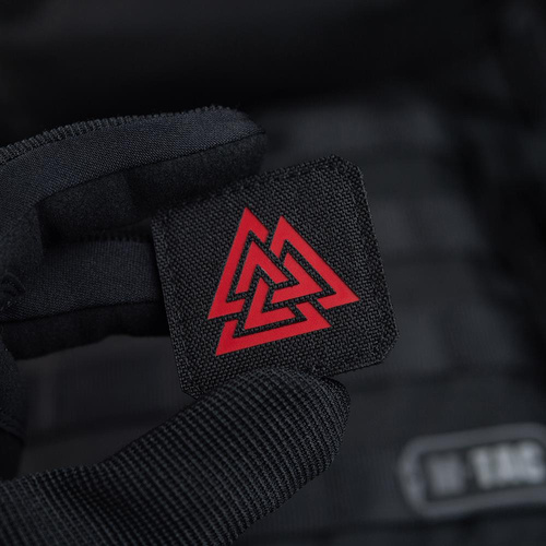 M-Tac - Квадратна нашивка Laser cut Valknut - Червоний / Чорний - 51162233