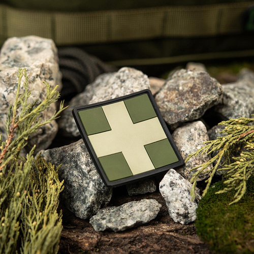 M-Tac - 3D PVC Нашивка Medic Cross Square patch - Оливковий - 51124001