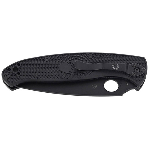 Spyderco - Ніж EDC Resilience Lightweight Black Blade - Plain - Black - C142PBBK - Легкий чорний ніж для EDC - C142PBBK