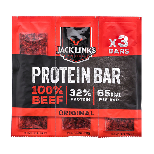 Jack Link's - Сухий яловичий протеїновий батончик - Класичний - 22,5 г - 3 упаковки - 10000031555