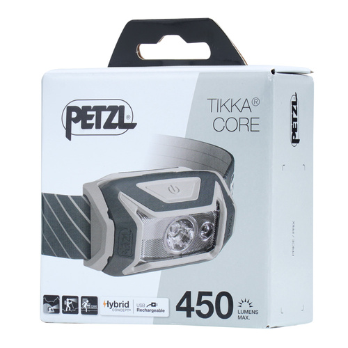 Petzl - Налобний світлодіодний ліхтар Tikka Core, що перезаряджається - 450 лм - сірий - E067AA00