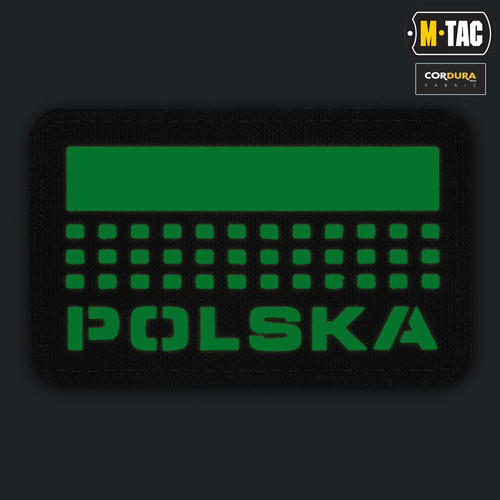 M-Tac - Нашивка з прапором та написом Польща - Лазерне різання - Пікселі/Прямокутник - Койот/Флюо - 51007205