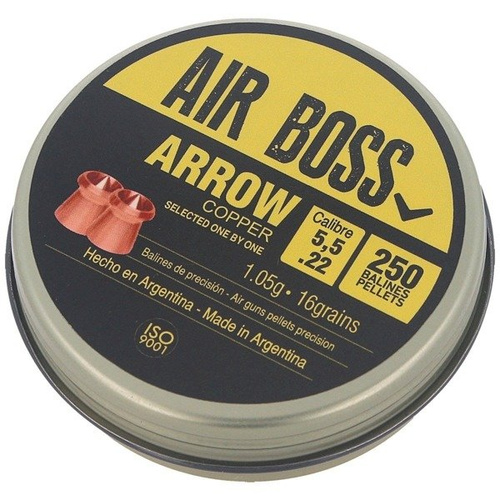 Apolo - Куля для пневматичної гвинтівки Air Boss Arrow Copper - 5,50 мм - 250 шт - E30100