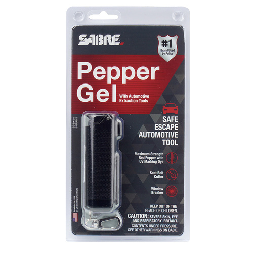 Sabre Red - перцевий балончик Sabre Safe Escape Auto Tool - гель - 15 мл - чорний - SE-BK-01