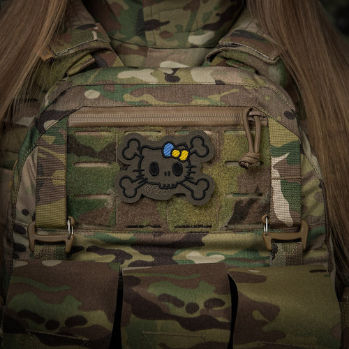 M-Tac - Нашивка Kitty Contour - Вишивка - Жовто-блакитний бант - Ranger Green - 51386223
