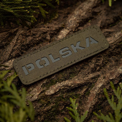 M-Tac - Польська нашивка 25х80 - Laser Cut - Black / Ranger Green - 51004123