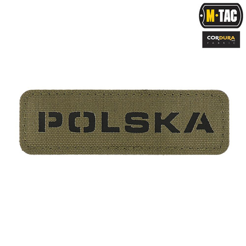 M-Tac - Польська нашивка 25х80 - Laser Cut - Black / Ranger Green - 51004123