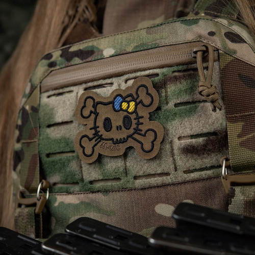 M-Tac - Нашивка Kitty Contour - Вишивка - Жовто-блакитний бант - Койот - 51386205