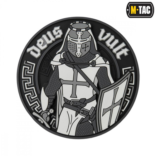 M-Tac - Нашивка ПВХ Deus Vult 3D - чорний - 51116236 - Нашивки PVC 3D