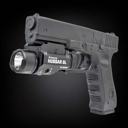 Mactronic - Тактичний пістолетний ліхтар з лазером Hussar GL - 12270 cd - Чорний - THG0011