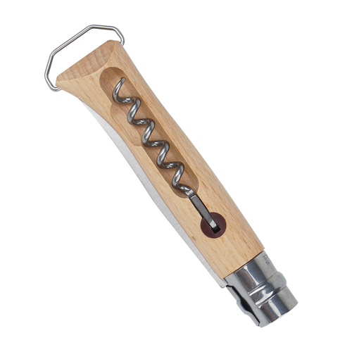 Opinel - Складаний ніж N°10 зі штопором та відкривачкою для пляшок - Inox