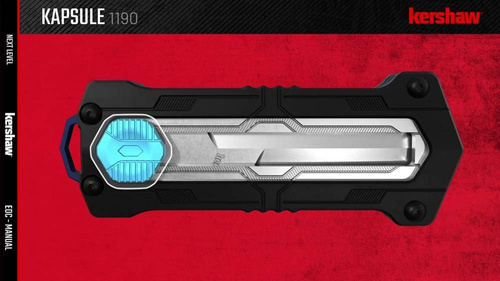 Kershaw - Складаний ніж Kapsule 1190 - 8Cr13MoV - чорний/синій - 1190