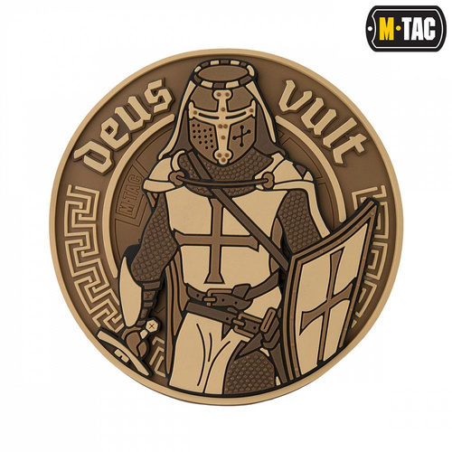 M-Tac - Нашивка ПВХ Deus Vult 3D - Coyote - 51116005 - Нашивки PVC 3D