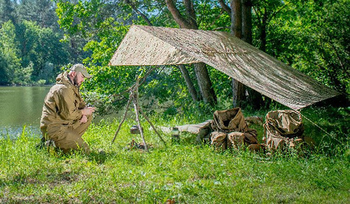Helikon - Брезент, брезент для бівуаку Supertarp® - 300 x 300 см - оливково-зелений - PO-STP-PO-02