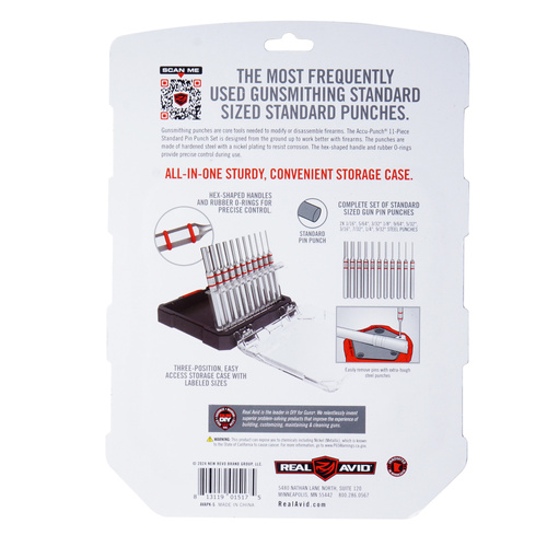 Real Avid - Набір Standard Pin Accu-Punch - 11 штук - сталь - AVAPK-S