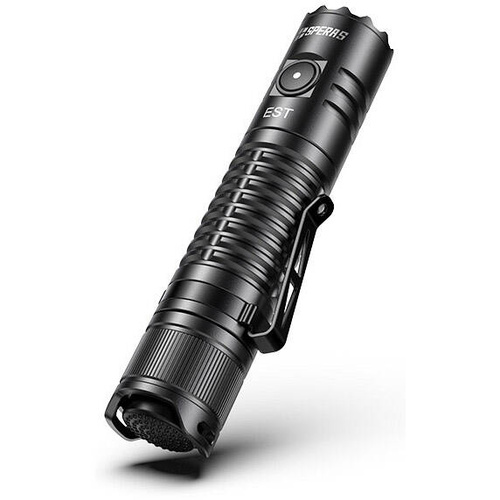 Speras - EST KIT Світлодіодний тактичний ліхтар з акумулятором 3100 mAh - 1900 lm - Чорний - SPERAS EST KIT