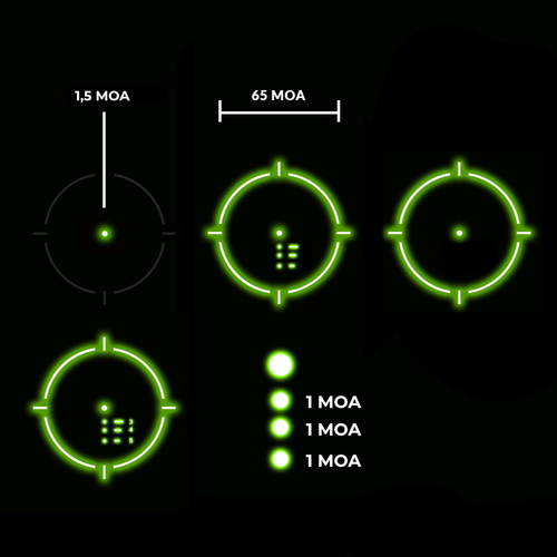 Holosun - Закритий коліматор ARO EVO - Green Dot - Сонячна панель - Holosun SPR - Чорний - ARO-EVO-SPR-GR
