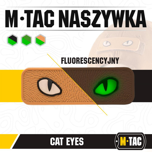 M-Tac - 3D ПВХ Нашивка "Котячі очі" - Coyote - 51114005