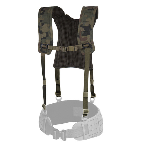 Templars Gear - H-Harness 4-точковий тактичний ремінь - MOLLE - PL Woodland - TG-H-HAR-4-WZ93
