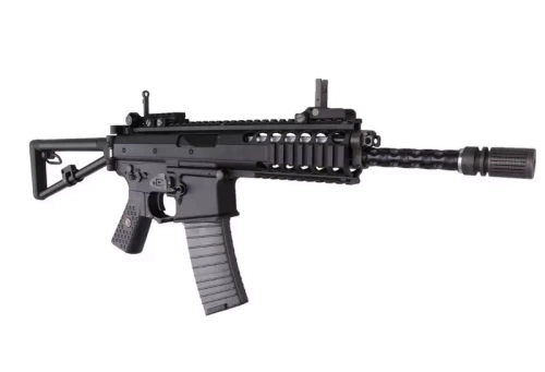 WE - PDW репліка пістолета з відкритим затвором - зелений газ - чорний - WET-02-001808