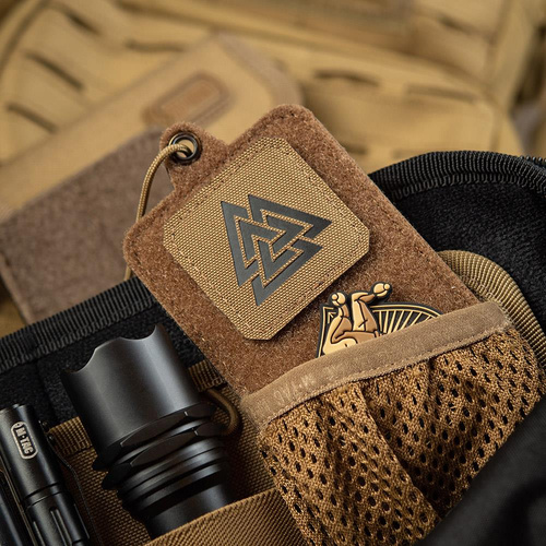 M-Tac - Квадратна нашивка Laser cut Valknut - Чорний / Coyote - 51162502