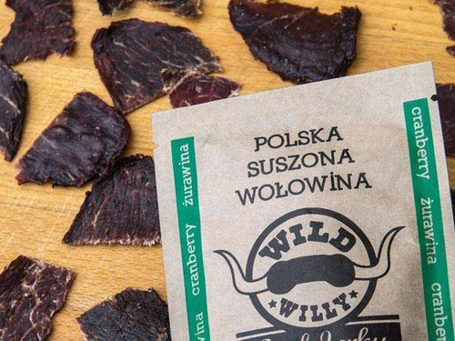 Дикий Віллі - В'ялена яловичина Beef Jerky - журавлина - 30 г