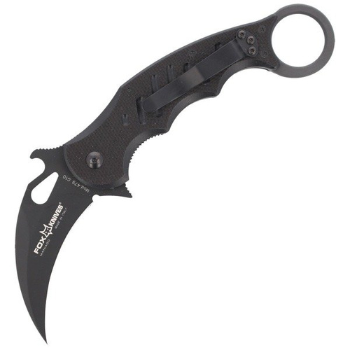 FOX - Складаний карабін Karambit G-10 Black - 479 - Ножі зі складаним лезом