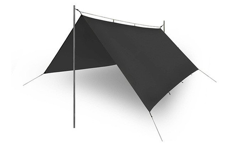 Helikon - Брезент, брезент для бівуаку Supertarp® - 300 x 300 см - чорний - PO-STP-PO-01