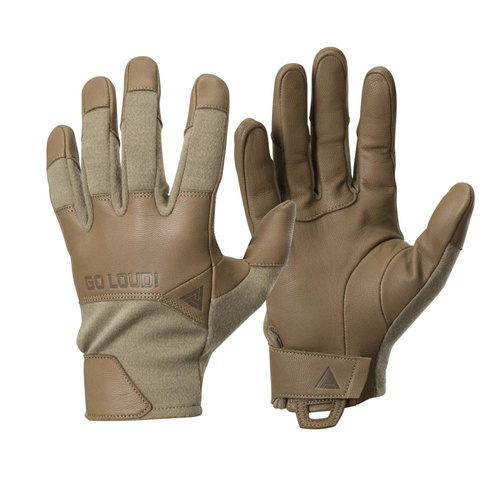 Direct Action - Тактичні рукавички Crocodile FR Gloves Short® - Козяча шкіра - Light Coyote - GL-CRFS-NMX-LTC.