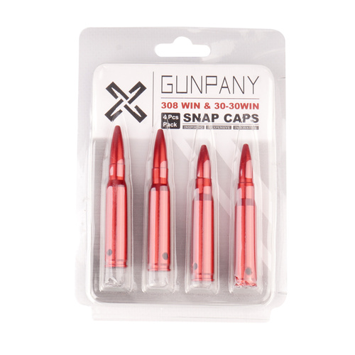 GunPany - Ковпачки Snap Caps - .308 Win та .30-30 Win - алюмінієві - 4 штуки - Червоний - SCSC-11