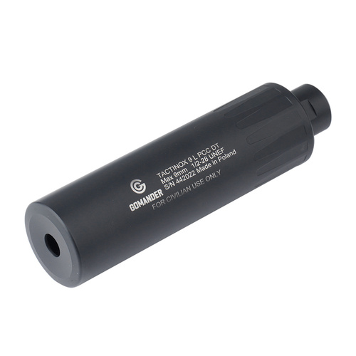 Gomander - Глушник Tactinox 9 L PCC DT - кал. 9 мм - 1/2 x 28 UNEF - Чорний - TB0.9140 1/2x28UNEF-BK